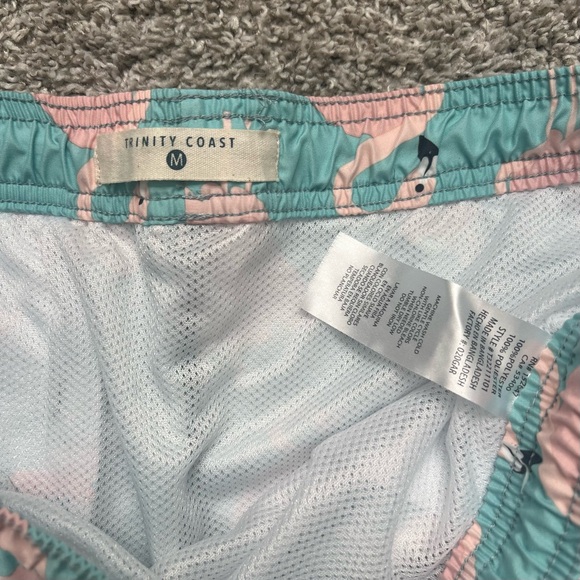 Trinity Coast Pink Flamingo Swim Trunks - Picture 2 of 3